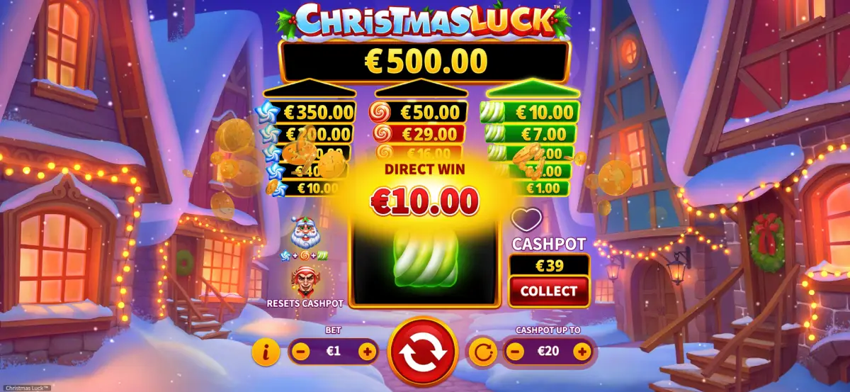 Các phần thưởng trong trò chơi slot Christmas Luck