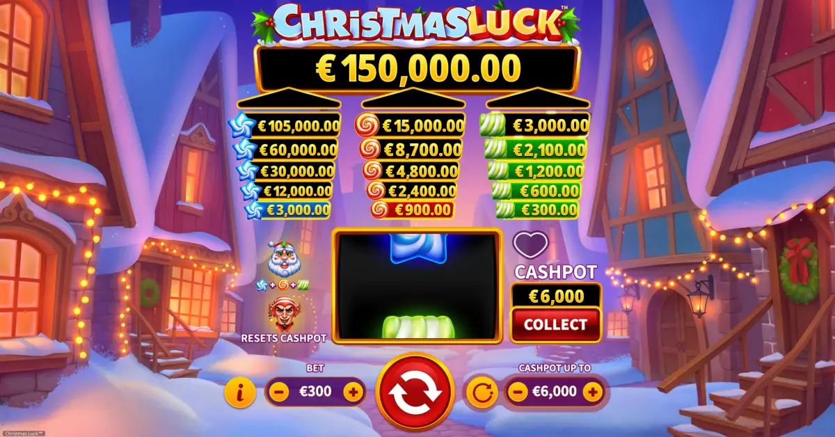 Hãy chơi trò slot Christmas Luck bằng tiền thật sau khi đăng nhập vào tài khoản sòng bạc